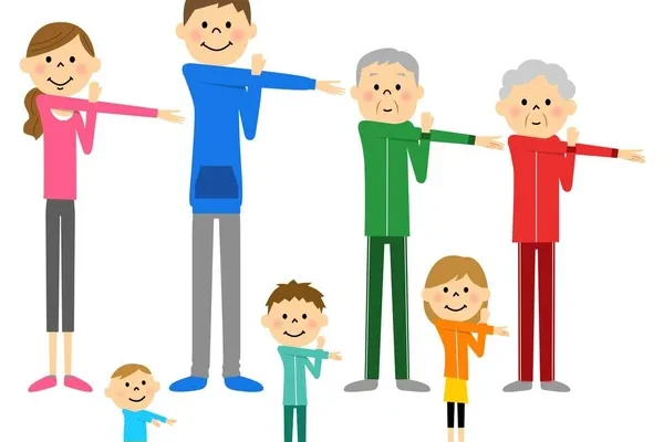 Microcurso familias padres abuelos e hijos dibujados